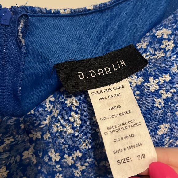 B Darlin Blue Floral Dress - Picture 11 of 12